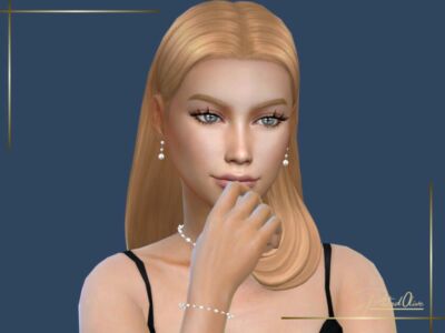 Mona Set: Elegant Pearl Jewelry Sims 4 CC