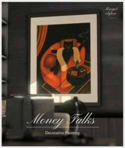 Money Talks Decorative Wall Art Sims 4 CC