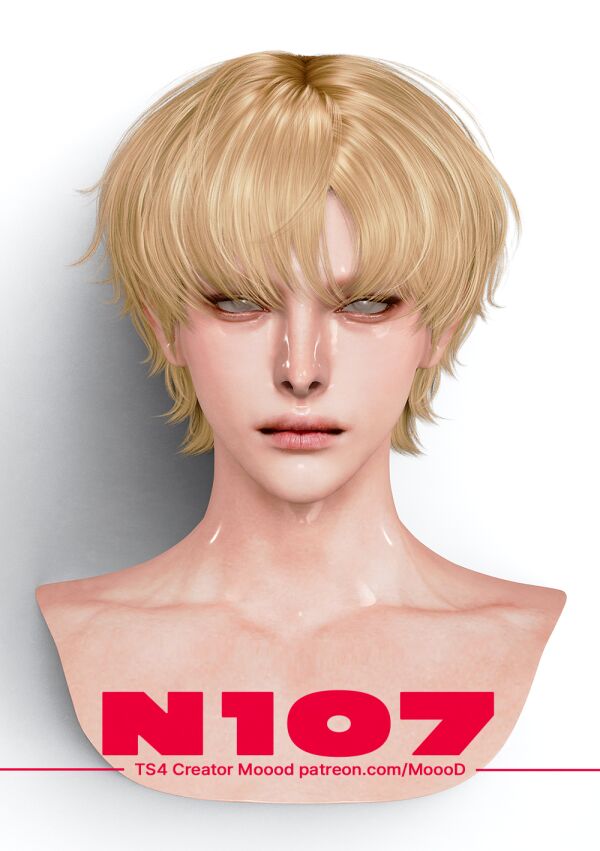 Moood Hair N107 By Moood Sims 4 CC