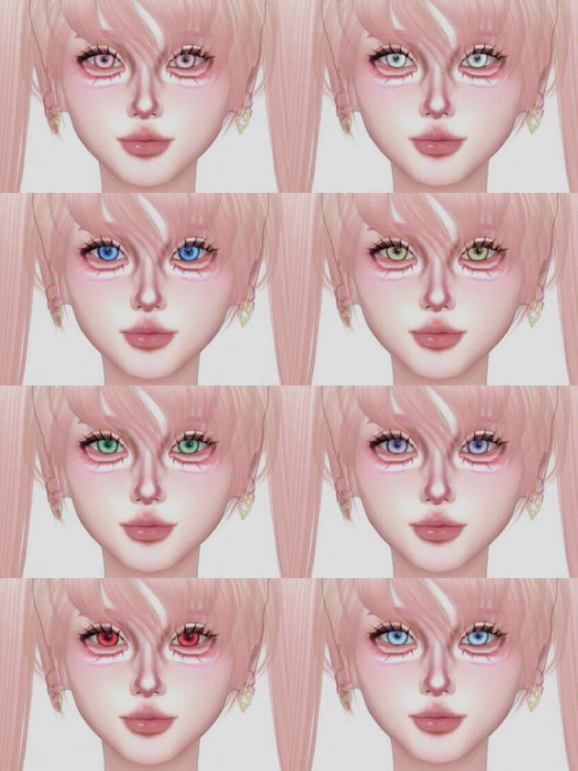 sims 4 cc more chinese cosplay makeup and contacts dl makeup 2