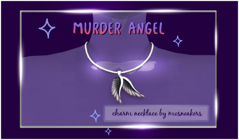 sims 4 cc murder angel charm necklace by darlingdesires 2