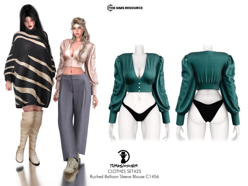 sims 4 cc my tsr page turksimmer clothes set425 knit 2