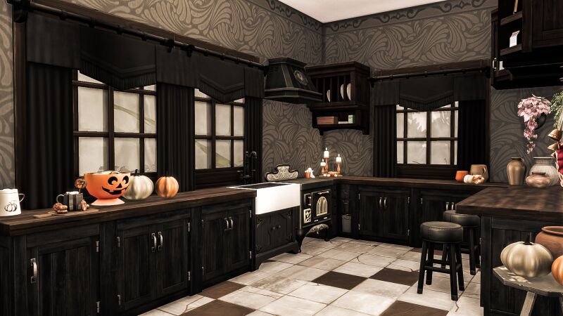 sims 4 cc mysterious house halloween by danuta720 2