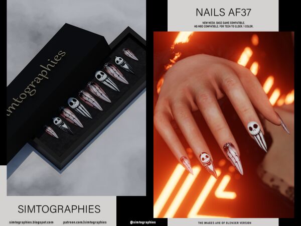 Nails AF37 Sims 4 CC