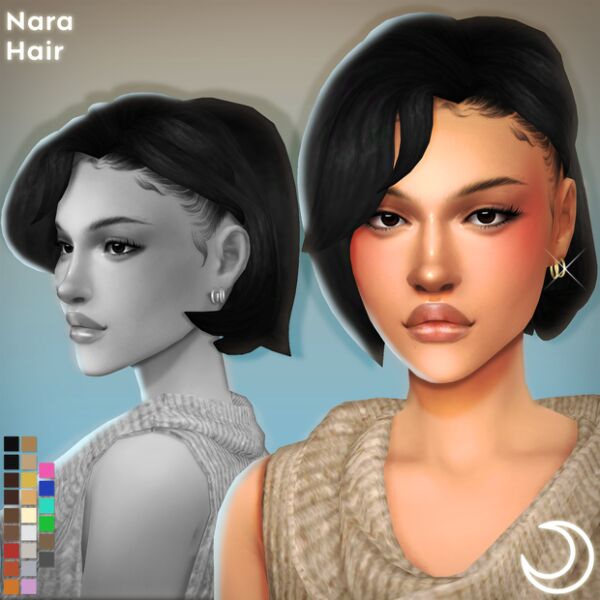 Nara Hair By Imvikai Sims 4 CC