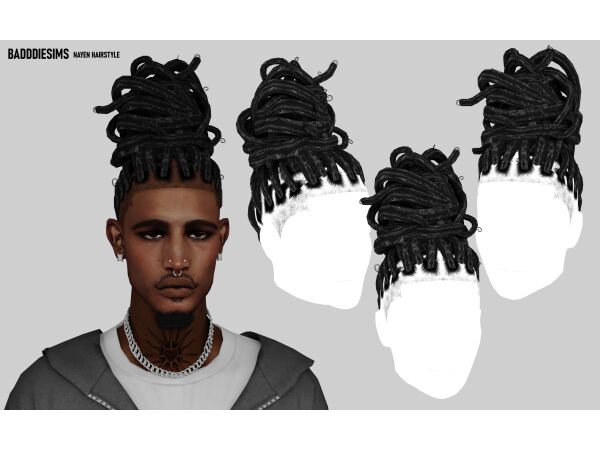 Nayen Hairstyle by BadddieSims Sims 4 CC