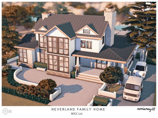 Neverland Family Home – A CC Free Lot Sims 4 CC