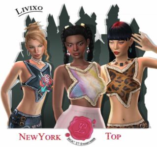 NEW York TOP By Livixo Sims 4 CC