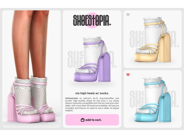 NIX High Heels by Shoestopia Sims 4 CC