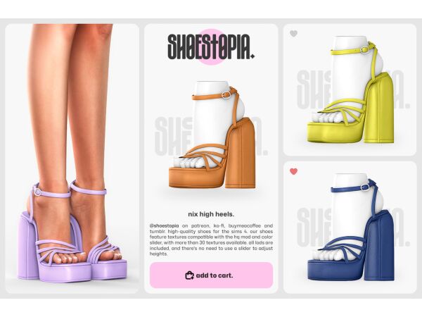 sims 4 cc nix high heels by shoestopia 4