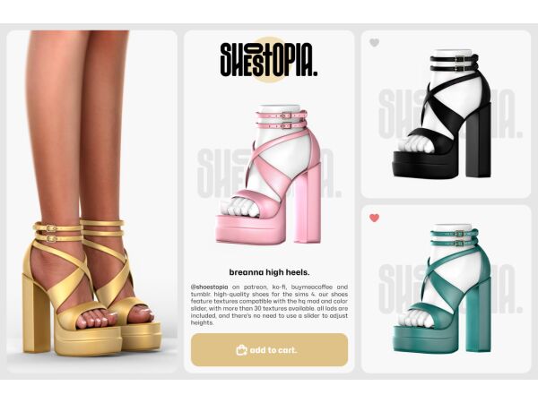 sims 4 cc nix high heels by shoestopia 5