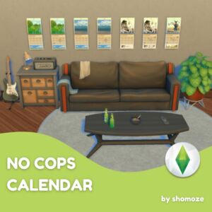 Creative No Cops Calendar Recolor Sims 4 CC