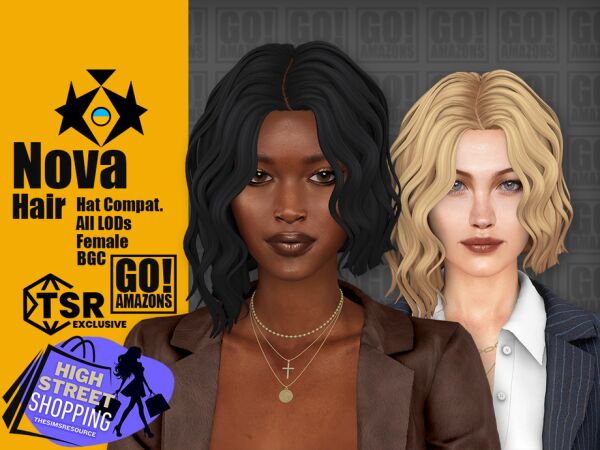 Nova Hair by GoAmazons Sims 4 CC