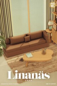 Stylish Linanäs Sofa for Your Living Room Sims 4 CC