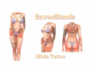 Olivia Tattoo by Ravenblends Sims 4 CC