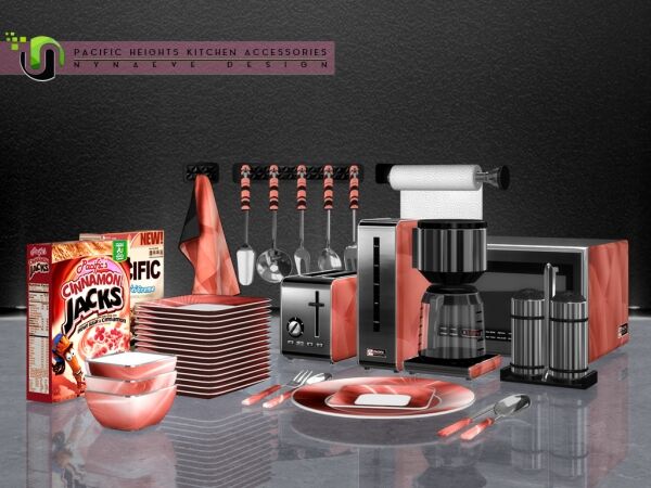 Pacific Heights Kitchen Accessories Sims 4 CC