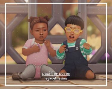 Charming Pacifier Poses for Infants Sims 4 CC