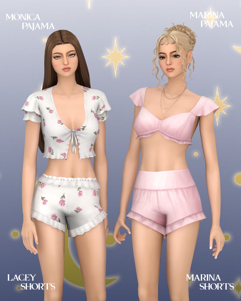 sims 4 cc pajama party by huien 2