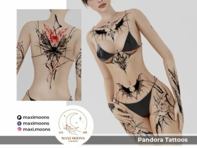 Pandora Tattoos Sims 4 CC