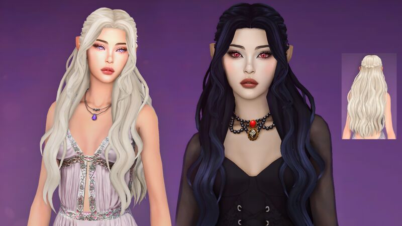 sims 4 cc paranormal eldoriel hairstyle by the kunstwollen 2