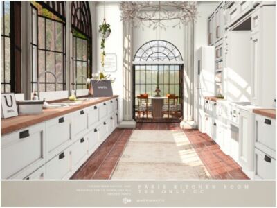 Chic Paris Kitchen CC by Moniamay72 Sims 4 CC