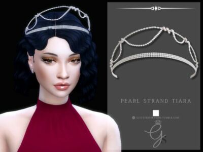 Stunning Pearl Strand Tiara Sims 4 CC