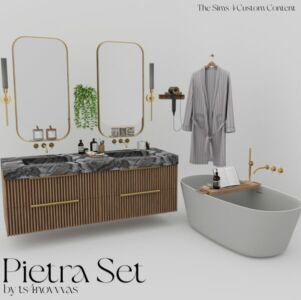 Pietra SET: Stylish Bathroom Decor Sims 4 CC