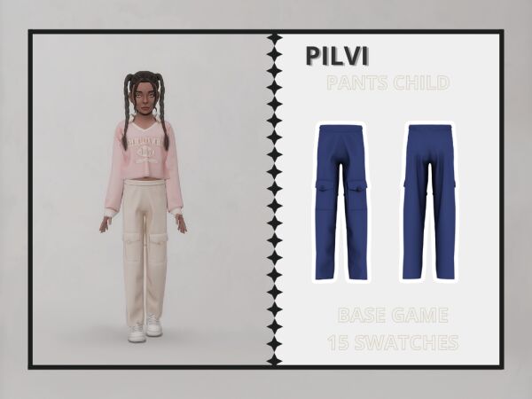 Pilvi – Stylish Child Pants Sims 4 CC