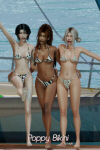 Poppy Bikini V1 – Animal Print Sims 4 CC