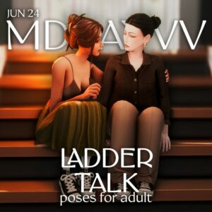 Adult Ladder Talk Poses Sims 4 CC