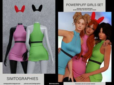 Powerpuff Girls Set Sims 4 CC