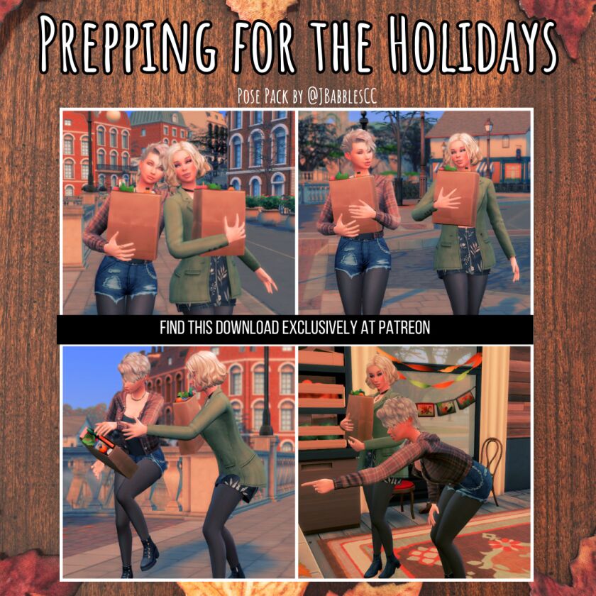 Prepping For The Holidays Pose Pack – Early Access Now! Sims 4 CC