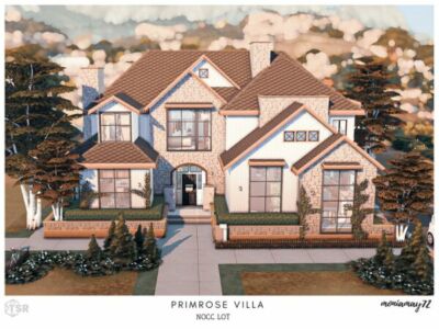 Discover Primrose Villa: A Stunning No CC Lot Sims 4 CC