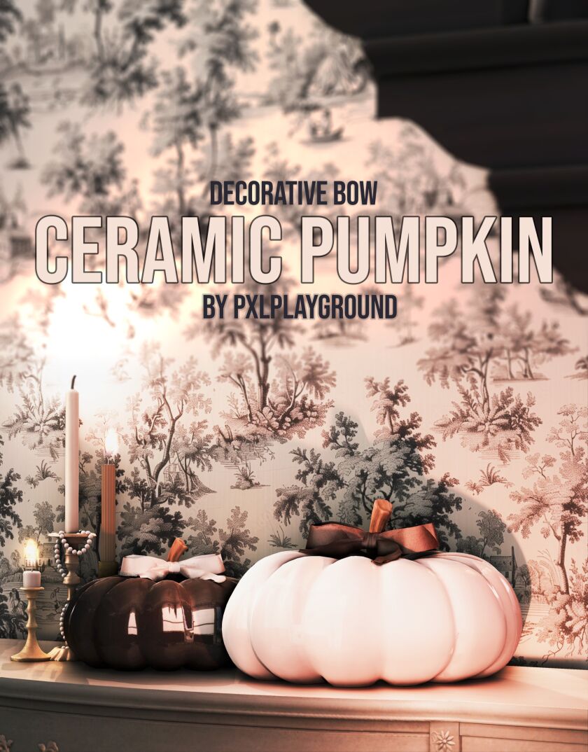 Pxl’s BOW Ceramic Pumpkin for TS4 Sims 4 CC