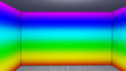 Vibrant Rainbow Wall Paint for Sims 4 Sims 4 CC