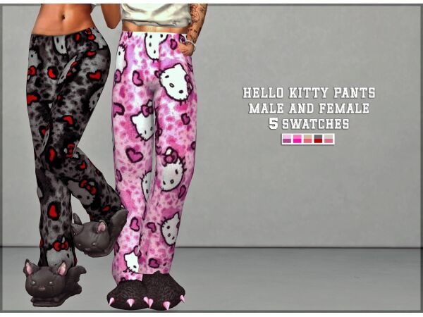 Trendy Tees and Hello Kitty Pants Collection Sims 4 CC