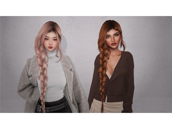 Rapunzel Hairstyle by Doux Sims 4 CC