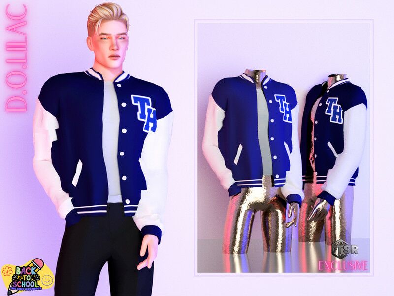 Ravens Basketball Letterman Jacket Sims 4 CC