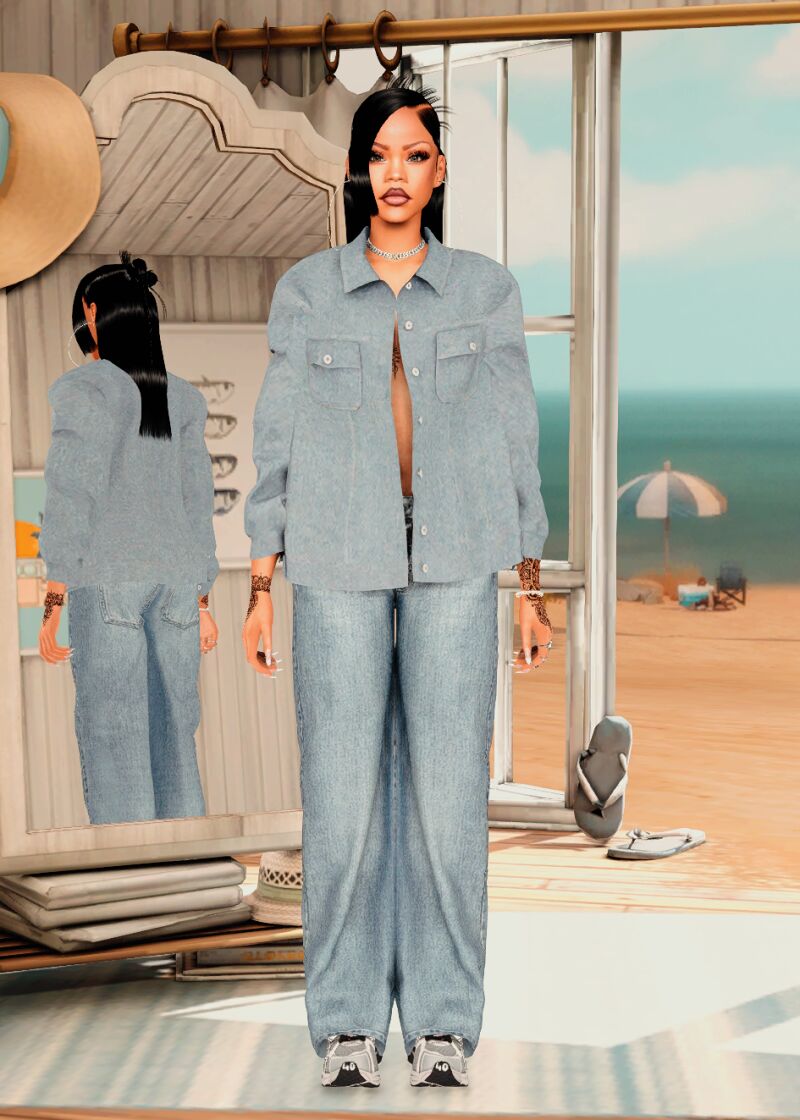 sims 4 cc rihanna sim download by ttopixx 3