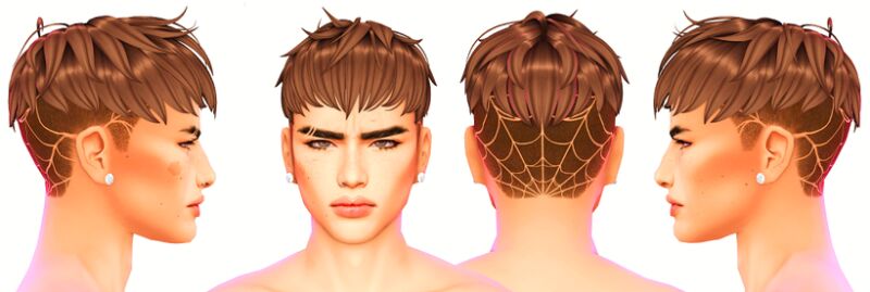 sims 4 cc ronny hair by peachibunnii 3