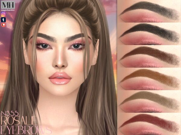 Rosalie Eyebrows N355 – New Look for Your Sims Sims 4 CC