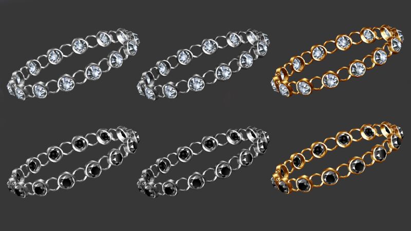 sims 4 cc round bezel crystal bracelet by natalis 2