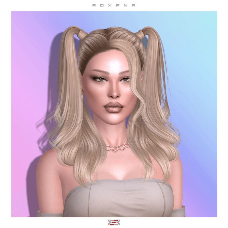 sims 4 cc roxana hairstyle by lexel 2