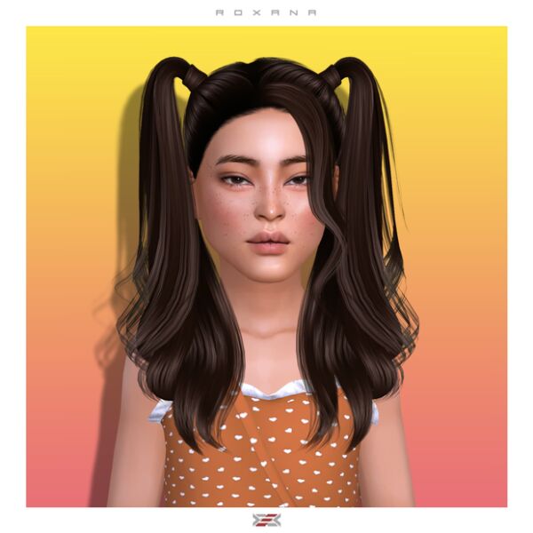 Roxana Kids Hairstyle by LexelSims Sims 4 CC