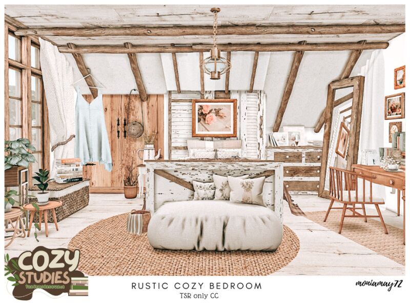 sims 4 cc rustic cozy bedroom tsr only cc by moniamay72 2