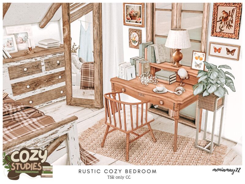 sims 4 cc rustic cozy bedroom tsr only cc by moniamay72 4