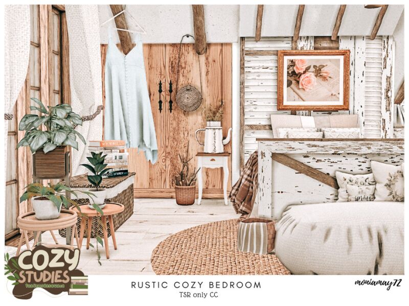 sims 4 cc rustic cozy bedroom tsr only cc by moniamay72 6