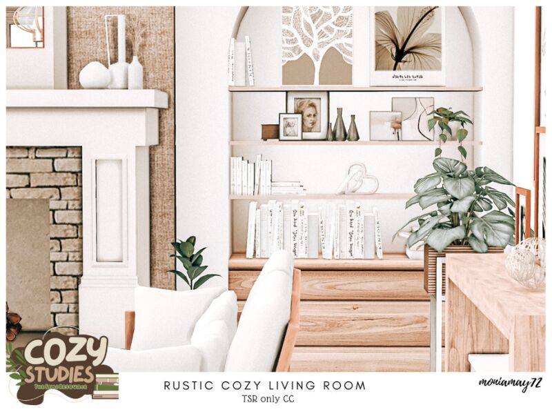 sims 4 cc rustic cozy living room tsr only cc by moniamay72 4