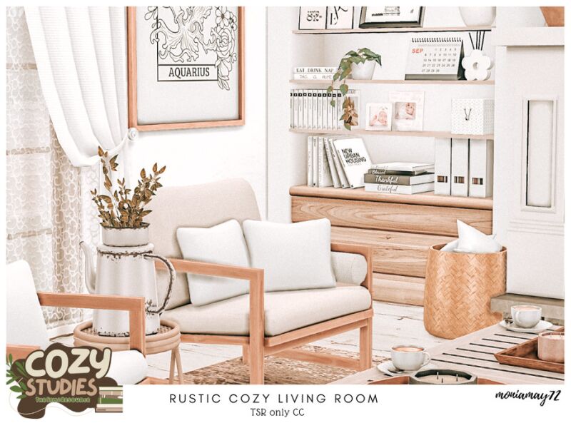 sims 4 cc rustic cozy living room tsr only cc by moniamay72 5