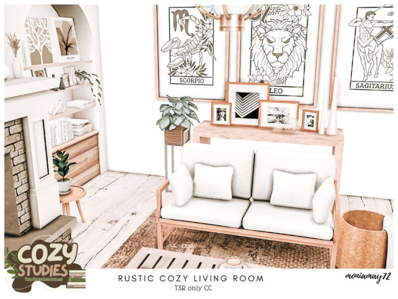 sims 4 cc rustic cozy living room tsr only cc by moniamay72 8